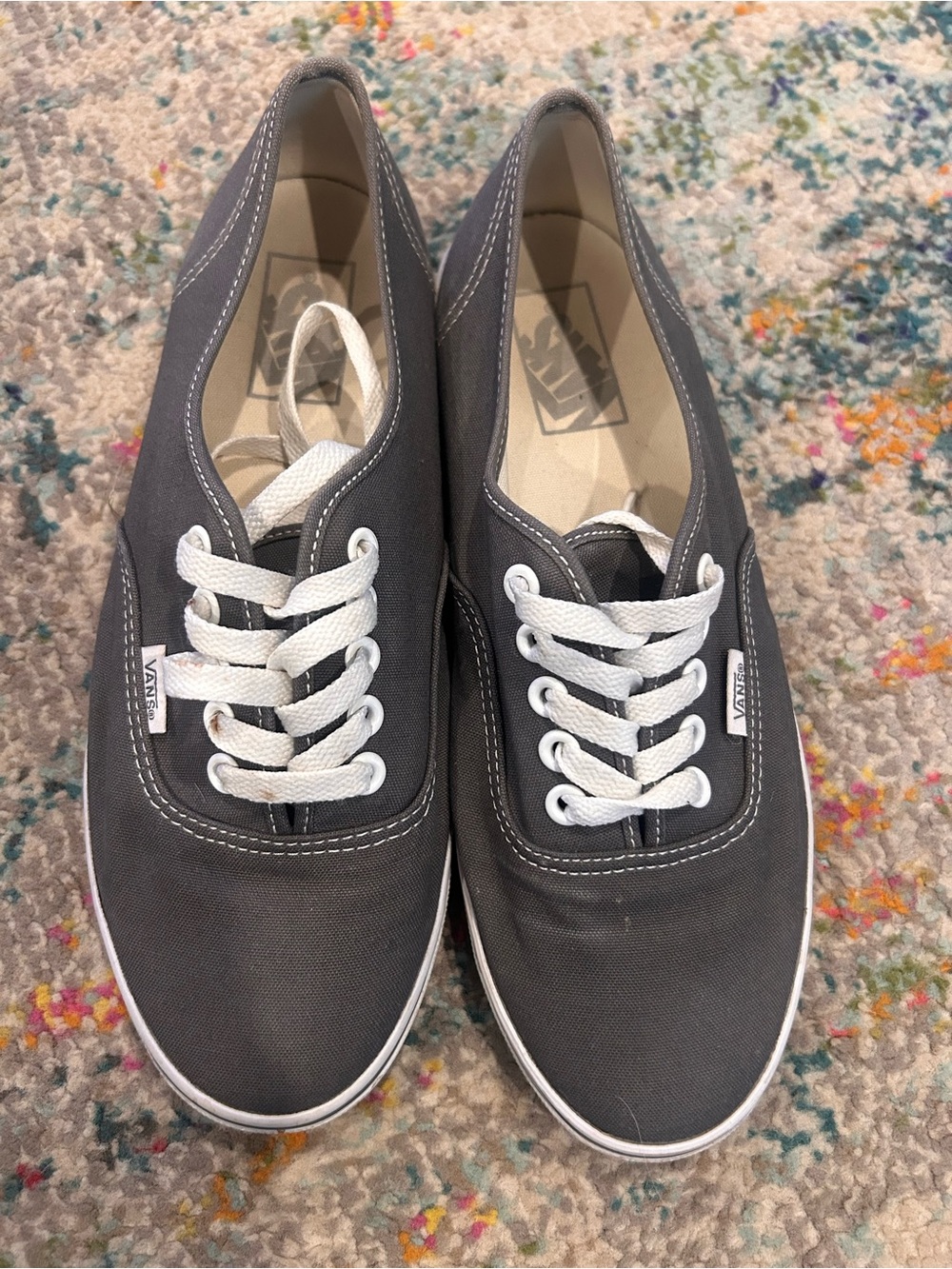 Vans Classic Lace-Up Canvas Sneakers in Grey